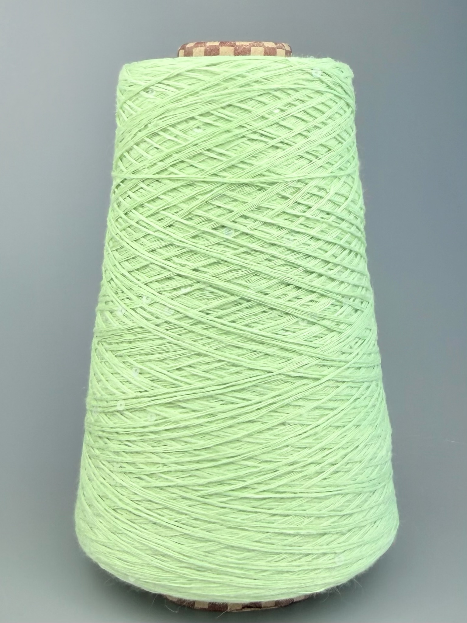 Art. Lino – Fil 100 % lin avec paillettes col. Vert pistache clair 420 m / 100 g photo 2